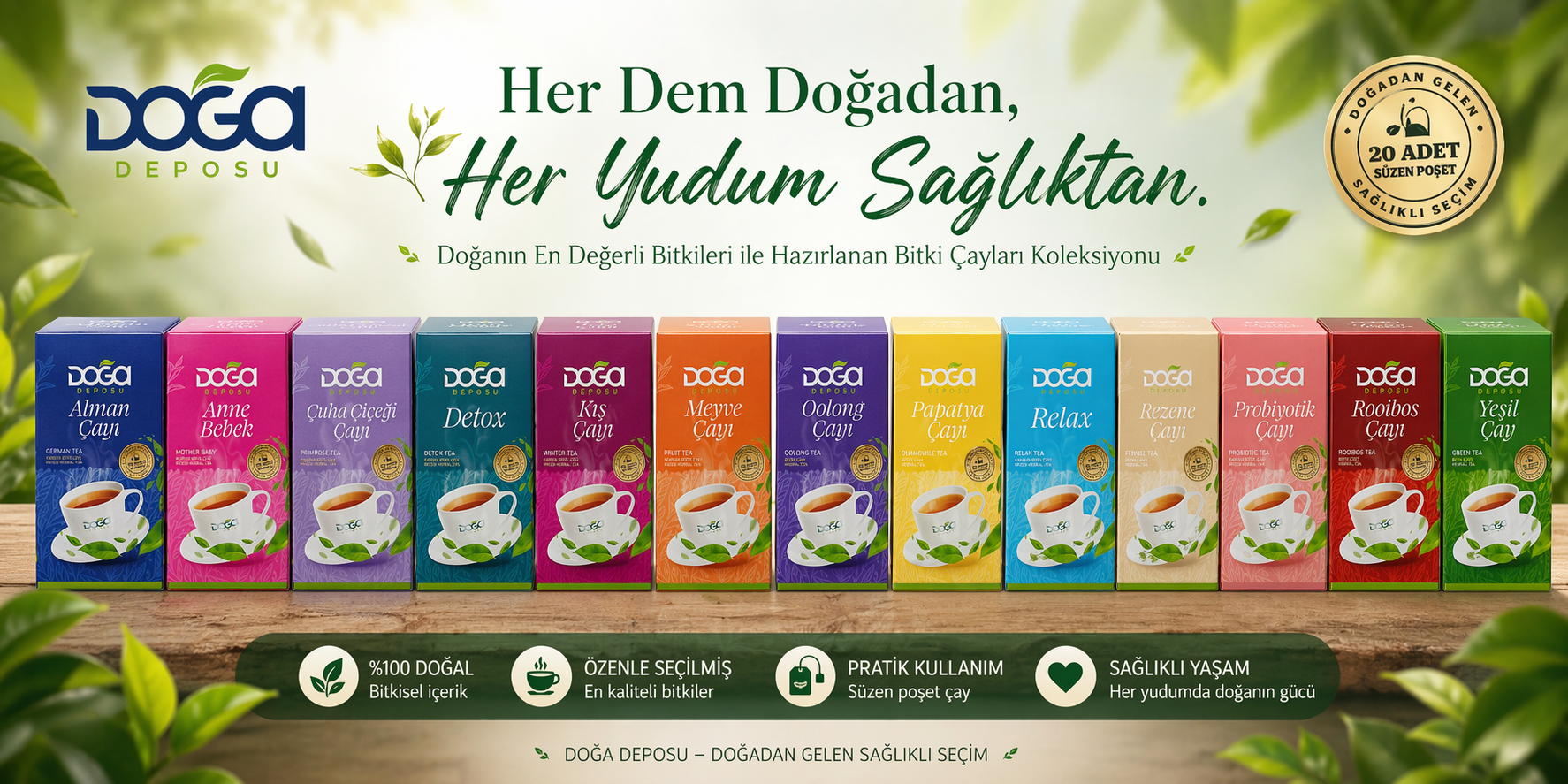 Doğa Deposu Şifalı Çaylar Serisi
