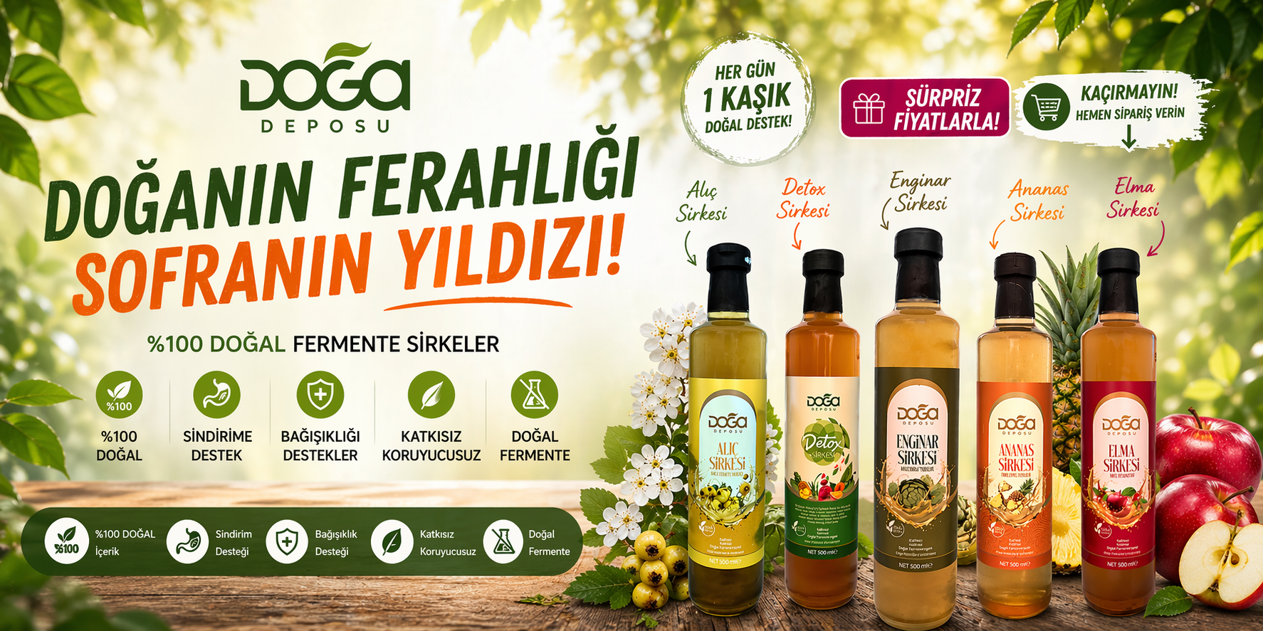 Doğa Deposu Doğal Fermente Sirkeler