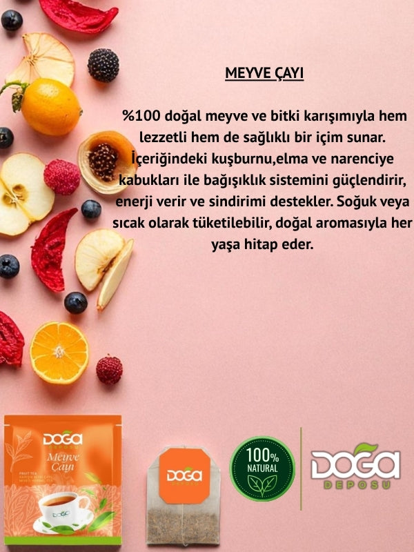 Meyve Çayı - Doğal Bitki Ve Meyve Karışımı, Bağışıklık Güçlendirici, 20’li
