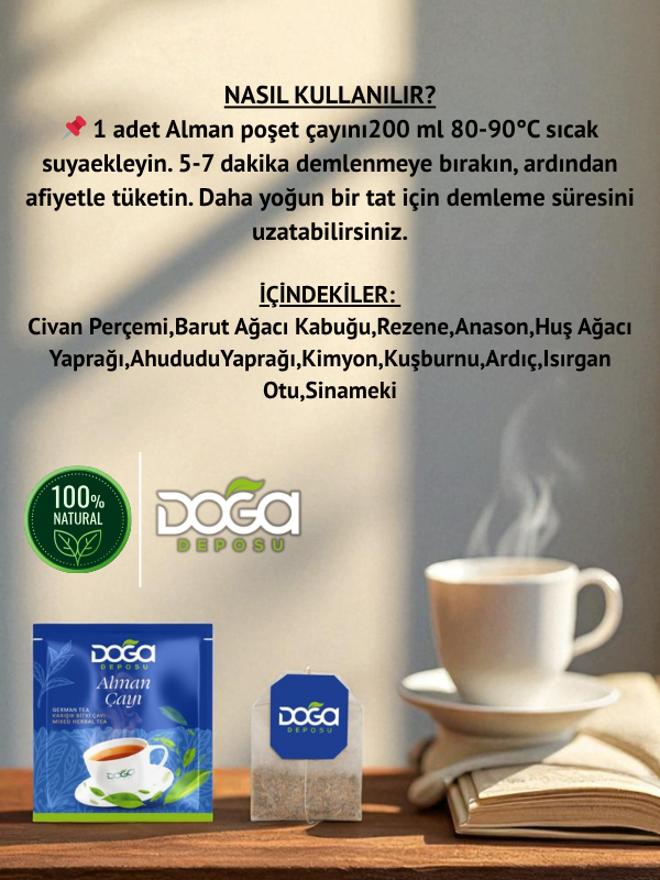 Alman Çayı – Doğal Bitki Karışımı ile Ferahlık ve Canlılık 20'li