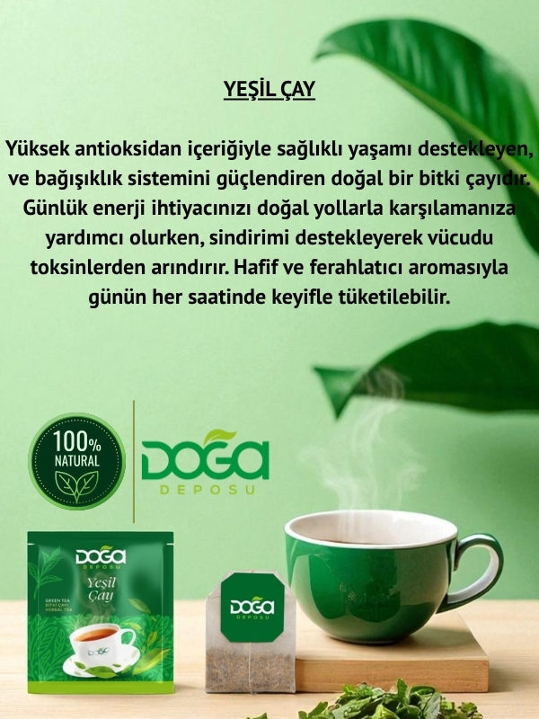 Yeşil Çay | %100 Doğal Katkısız Bitki Çayı 20'li