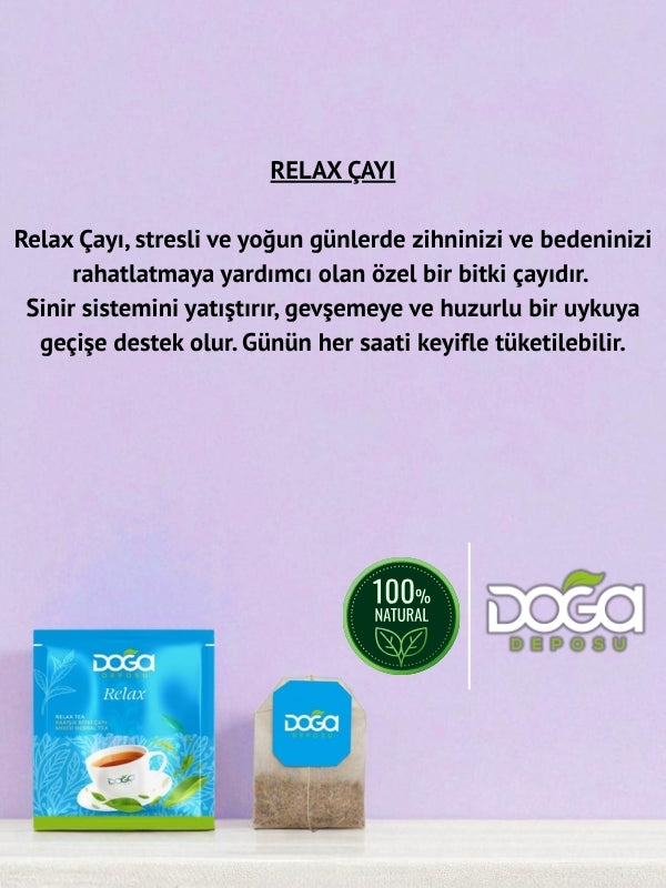 Relax Çayı – Strese ve Gerginliğe Doğal Çözüm Bitki Çayı 20'li