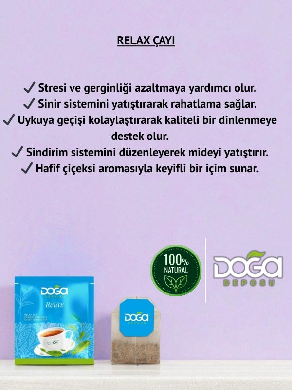 Relax Çayı – Strese ve Gerginliğe Doğal Çözüm Bitki Çayı 20'li