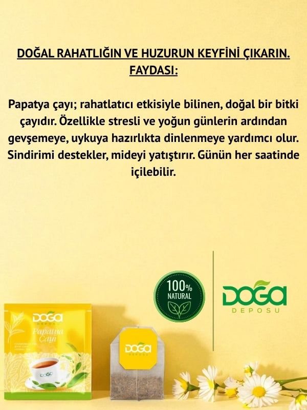 Papatya Çayı - Doğal Bitki Çayı, Rahatlatıcı Ve Uyku Destekleyici, 20’li
