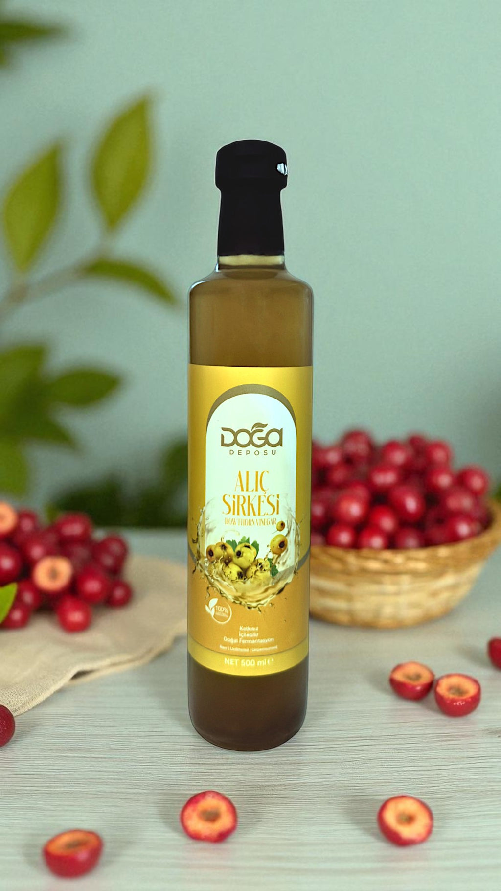 Doğal Fermente Alıç Sirkesi - %100 Katkısız, Bağışıklık Ve Destekleyici, 500ml