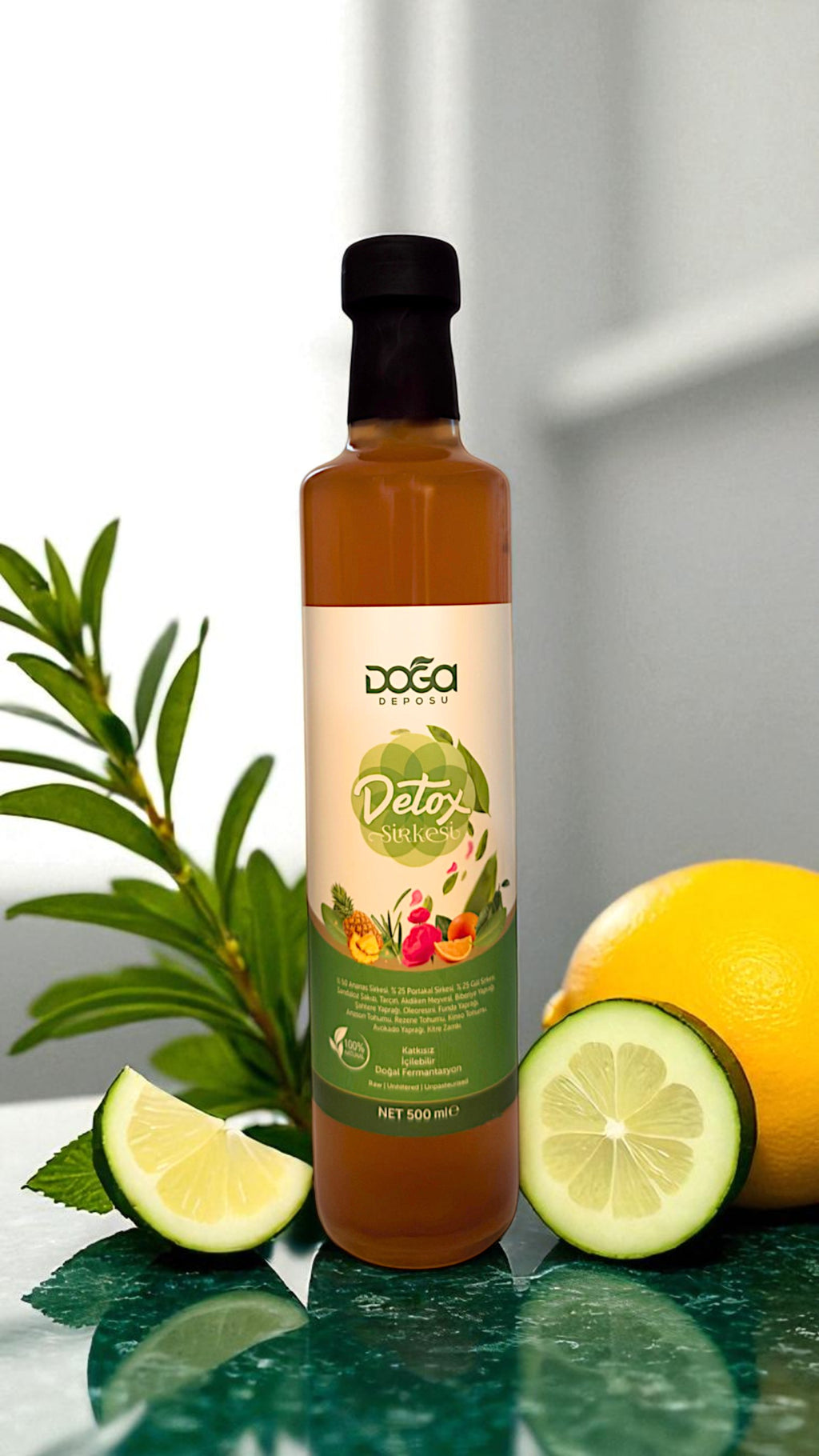 %100 Doğal Detox Sirkesi 500 ml – Arınma ve Canlılık İçin Fermente Sirke