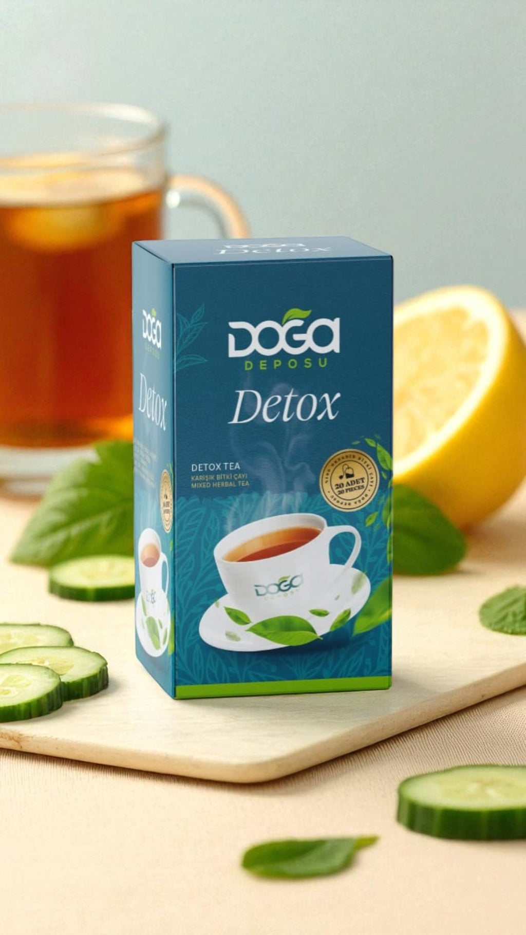Detox Çayı - Doğal Bitki Çayı, Toksin Atıcı Ve Metabolizma Hızlandırıcı, 20’li Poşet Çay