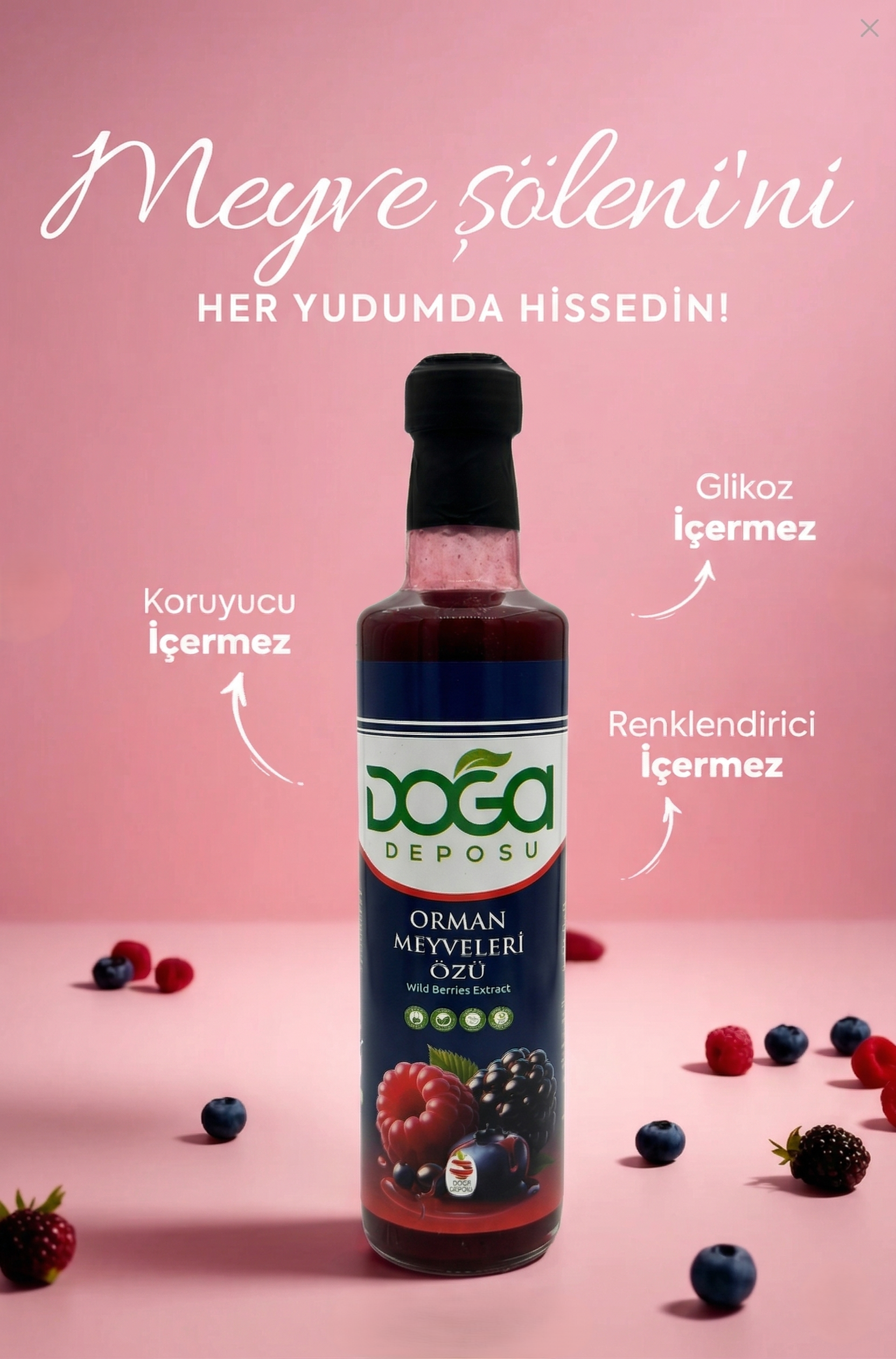 Doğa Deposu Orman Meyveleri Özü 4’lü Ekonomik Paket – Doğal Katkısız Meyve Özü Seti