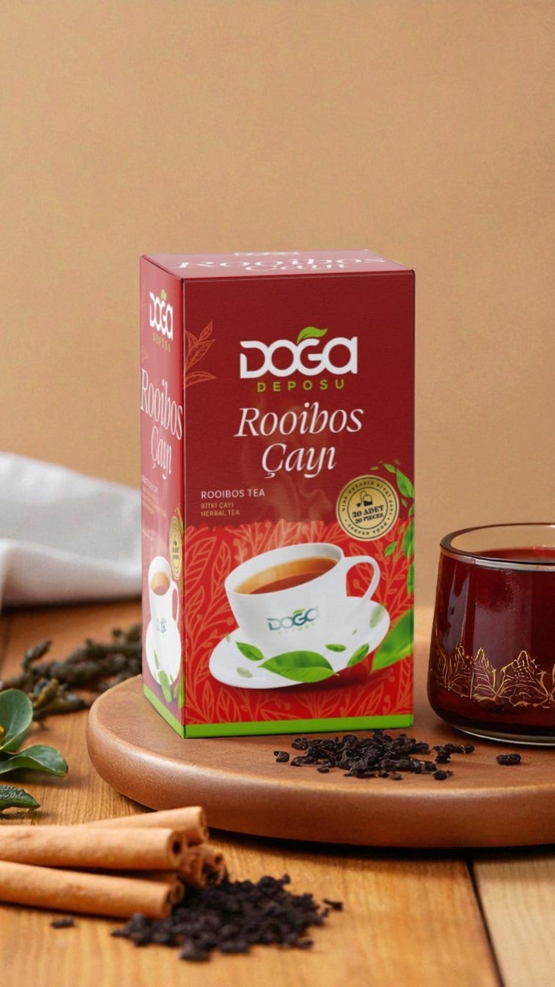 Rooibos Çayı – Kafeinsiz Antioksidan Gücü Yüksek Kırmızı Çay 20'li
