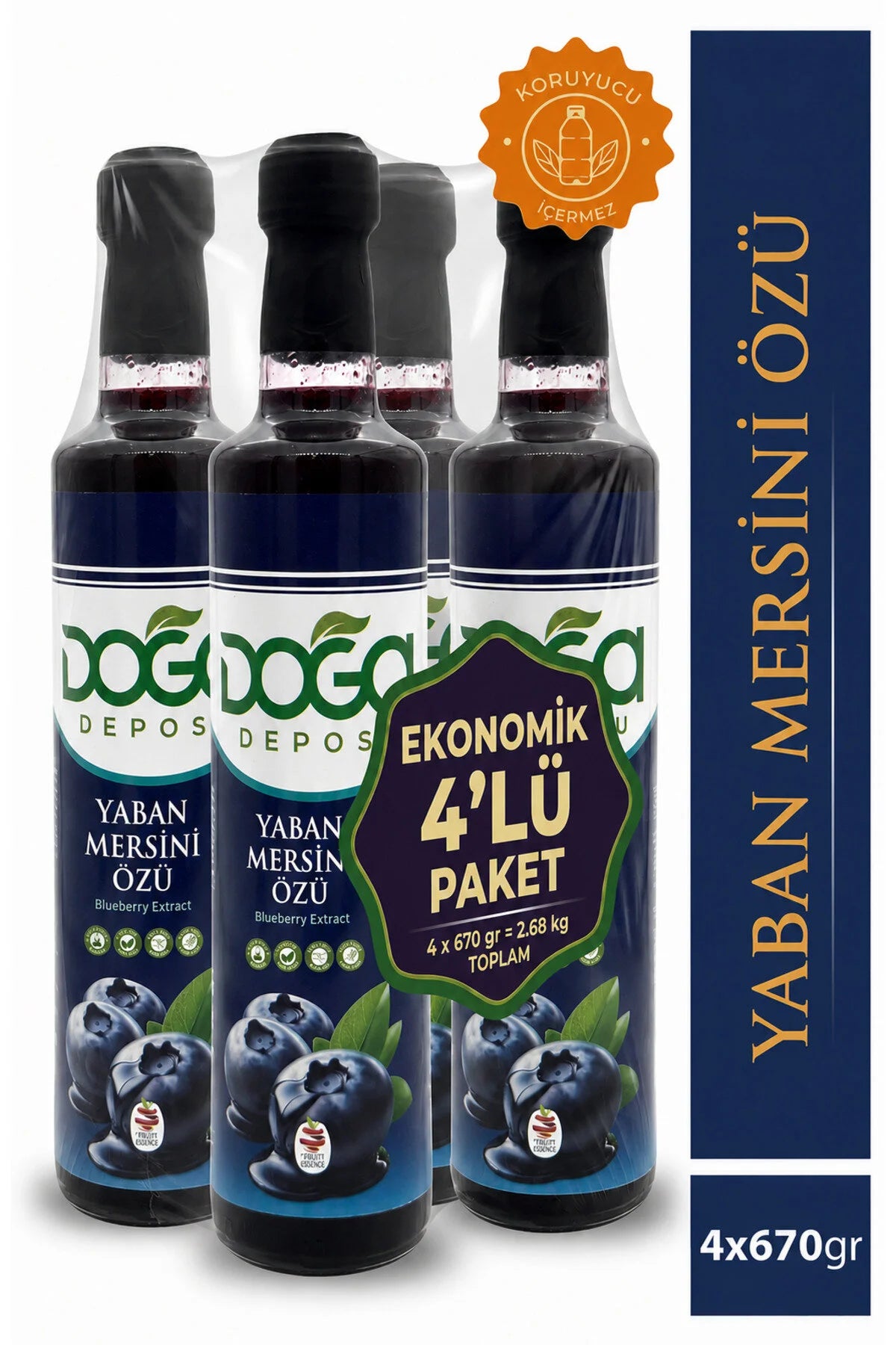 DOĞA DEPOSU Yaban Mersini Özü 4’lü Avantaj Paketi Çocukların Sevdiği Lezzet